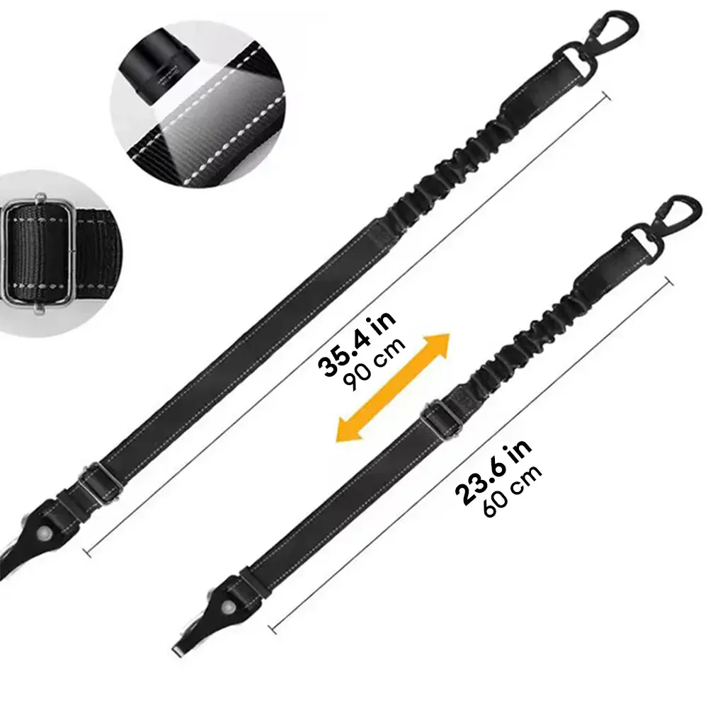 3 in 1 Dog Car Seat Belt Bungee With 360° Lockable Buckle & Hook Latch - Image 5