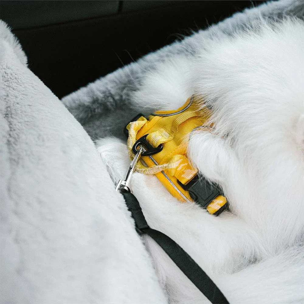 3 in 1 Fluffy Warmth Safe Dog Booster Car Seat Bed - Winter Cruiser - Image 10