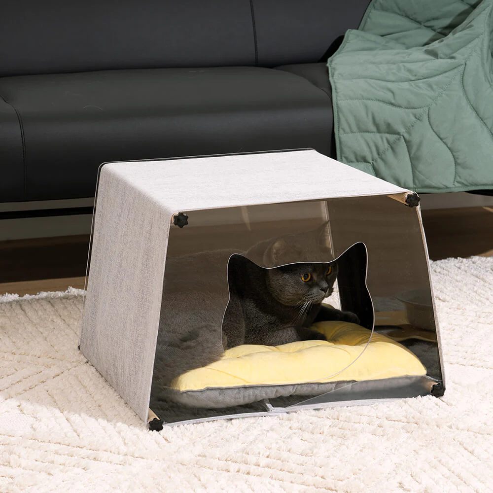 Acrylic Indoor Simple Solid Wood Structure Cat House - Image 9