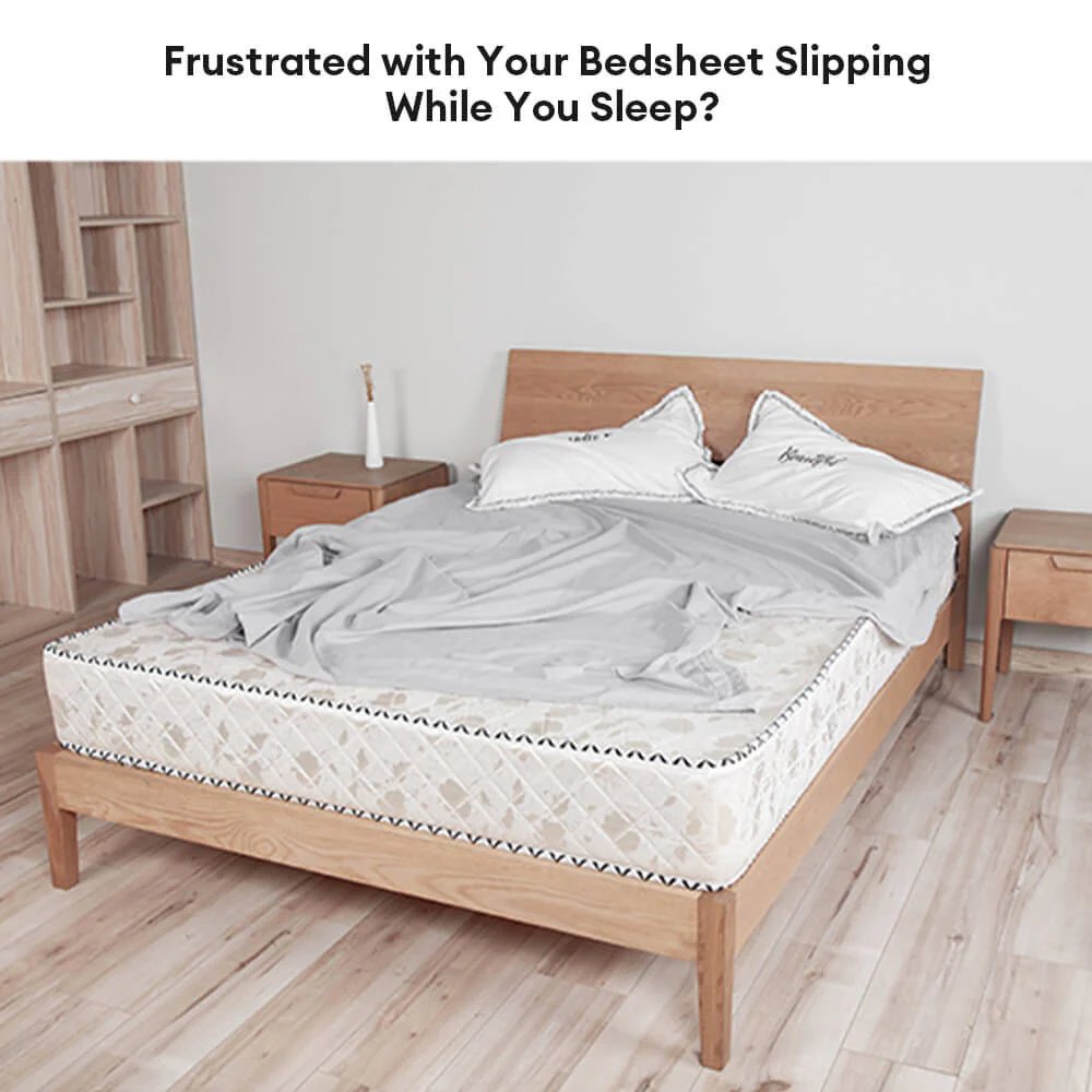 Adjustable Non-Slip Elastic Bed Sheet Straps with Metal Clips - Image 4