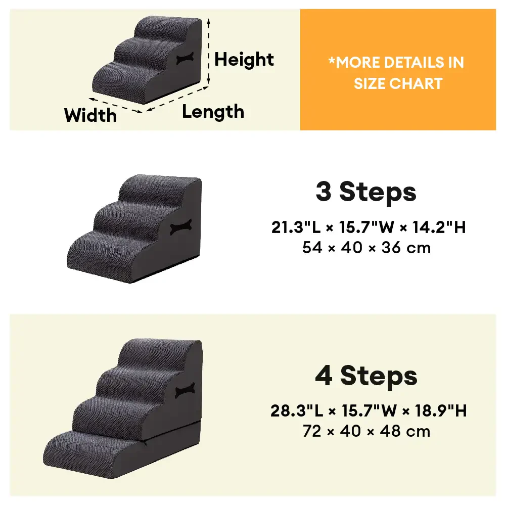 Adjustable Non-Slip Washable Soft Dog Stairs with Gentle Ramp - Image 8