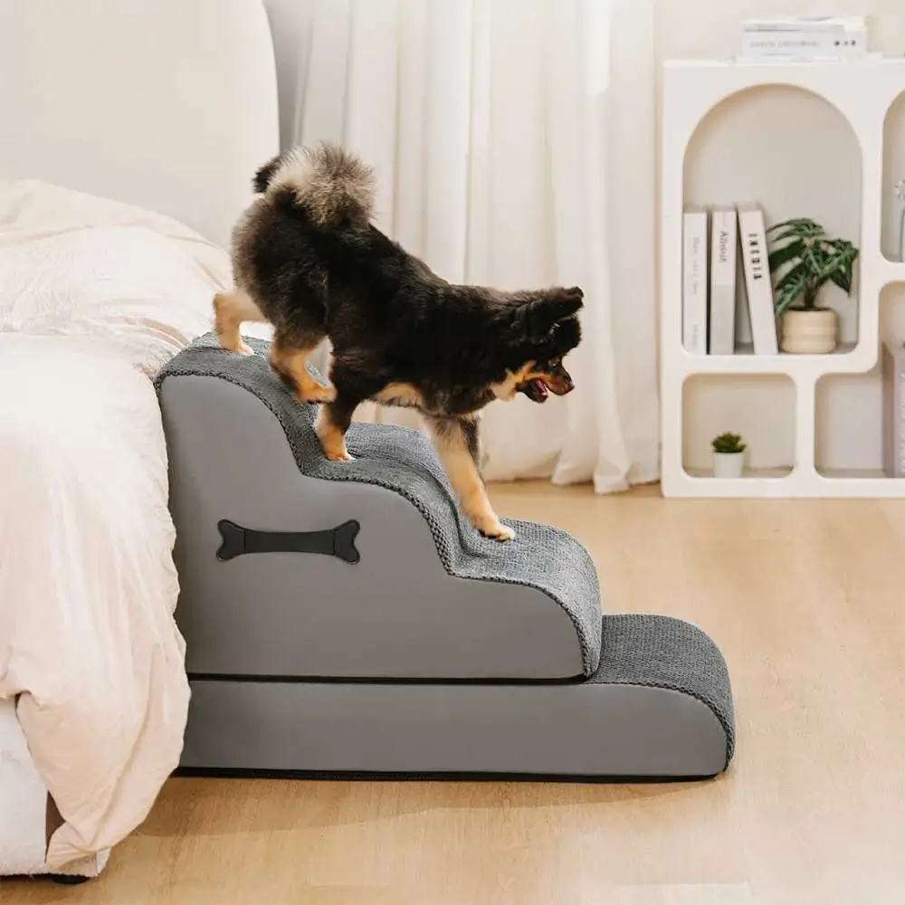 Adjustable Non-Slip Washable Soft Dog Stairs with Gentle Ramp - Image 9
