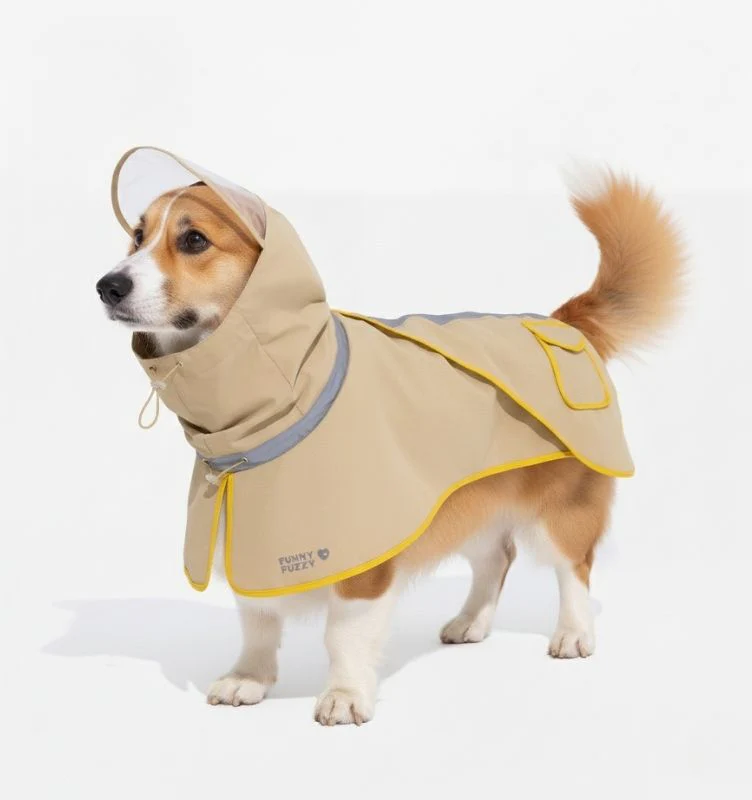 Adjustable Reflective Waterproof with Pocket Dog Human Matching Raincoat-Stay Dry - Image 19