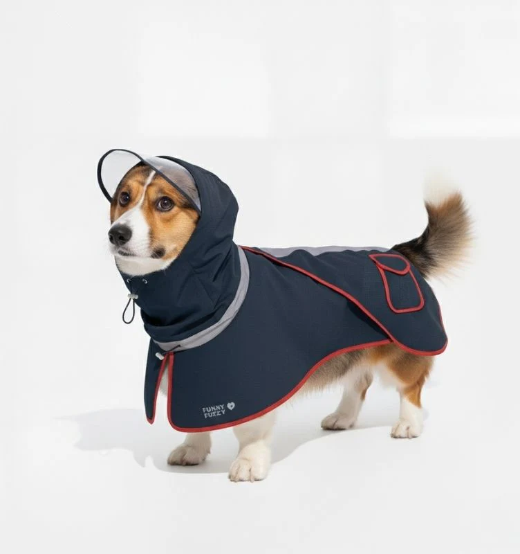 Adjustable Reflective Waterproof with Pocket Dog Human Matching Raincoat-Stay Dry - Image 26