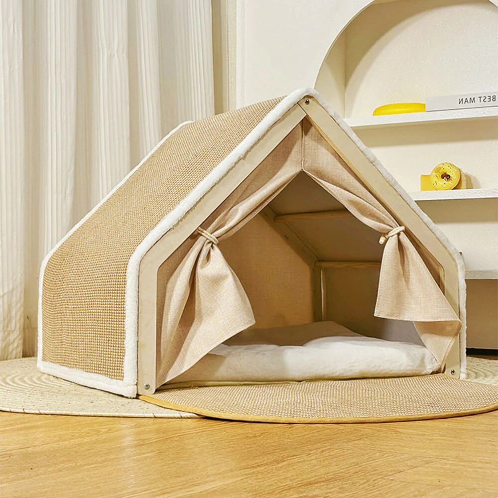 All-in-One Cat Tent with Scratching Roof and Cosy Sleeping Area - Image 10