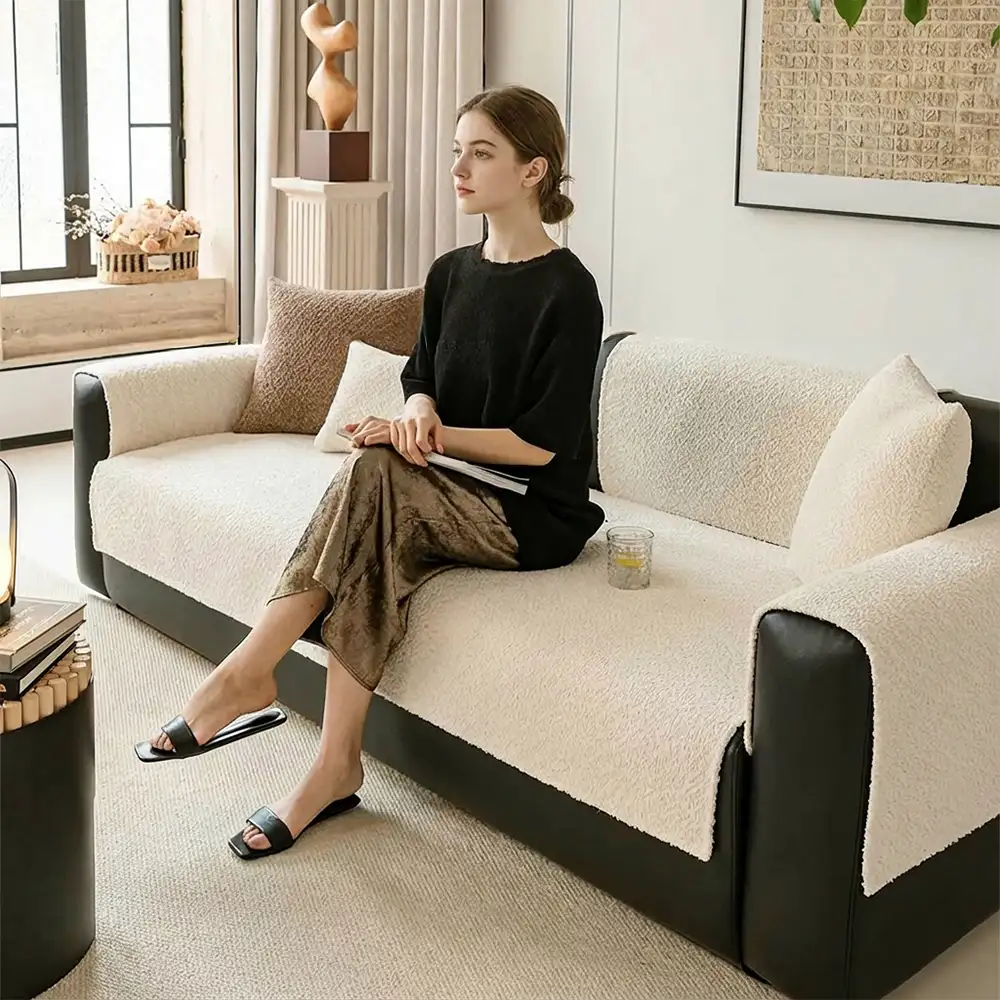 All-Season Breathable Chenille Scratch-Resistant Sofa Protection Couch Cover - Image 5