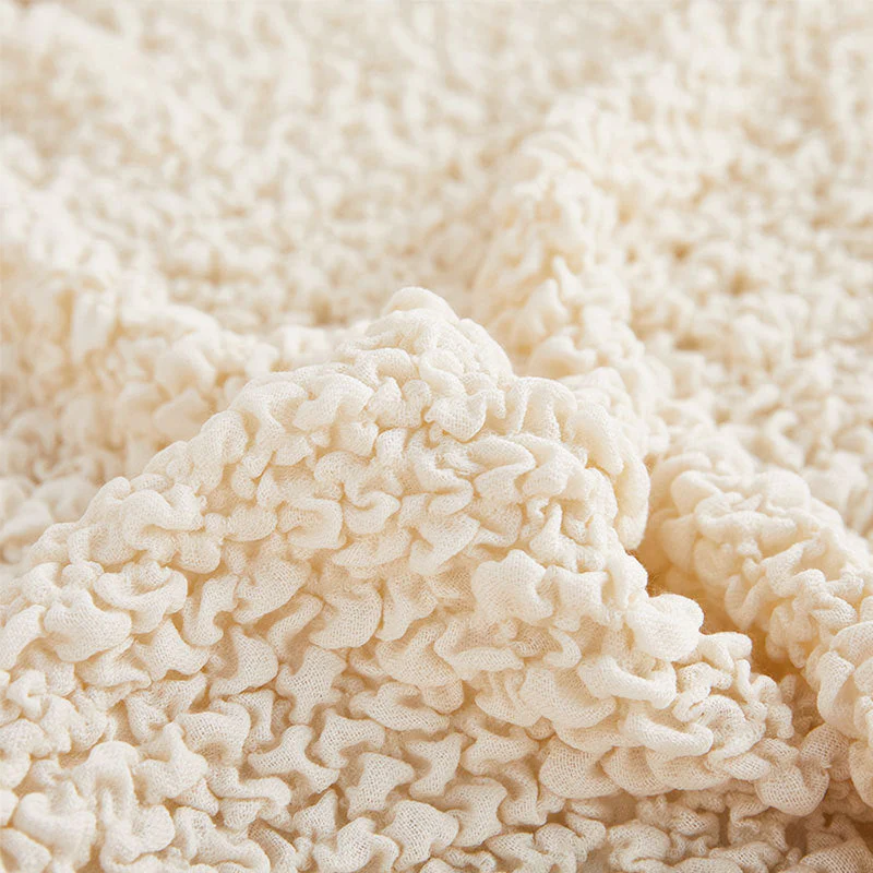 All-Season Cloud Bubble Textured Stretch Full-Cover Couch Cover - Image 3