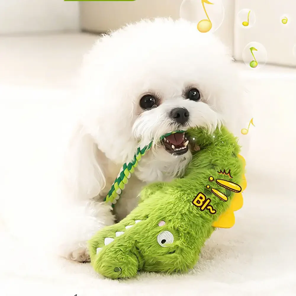 Animal Series Plush Squeak Dog Teething Toy - Image 3