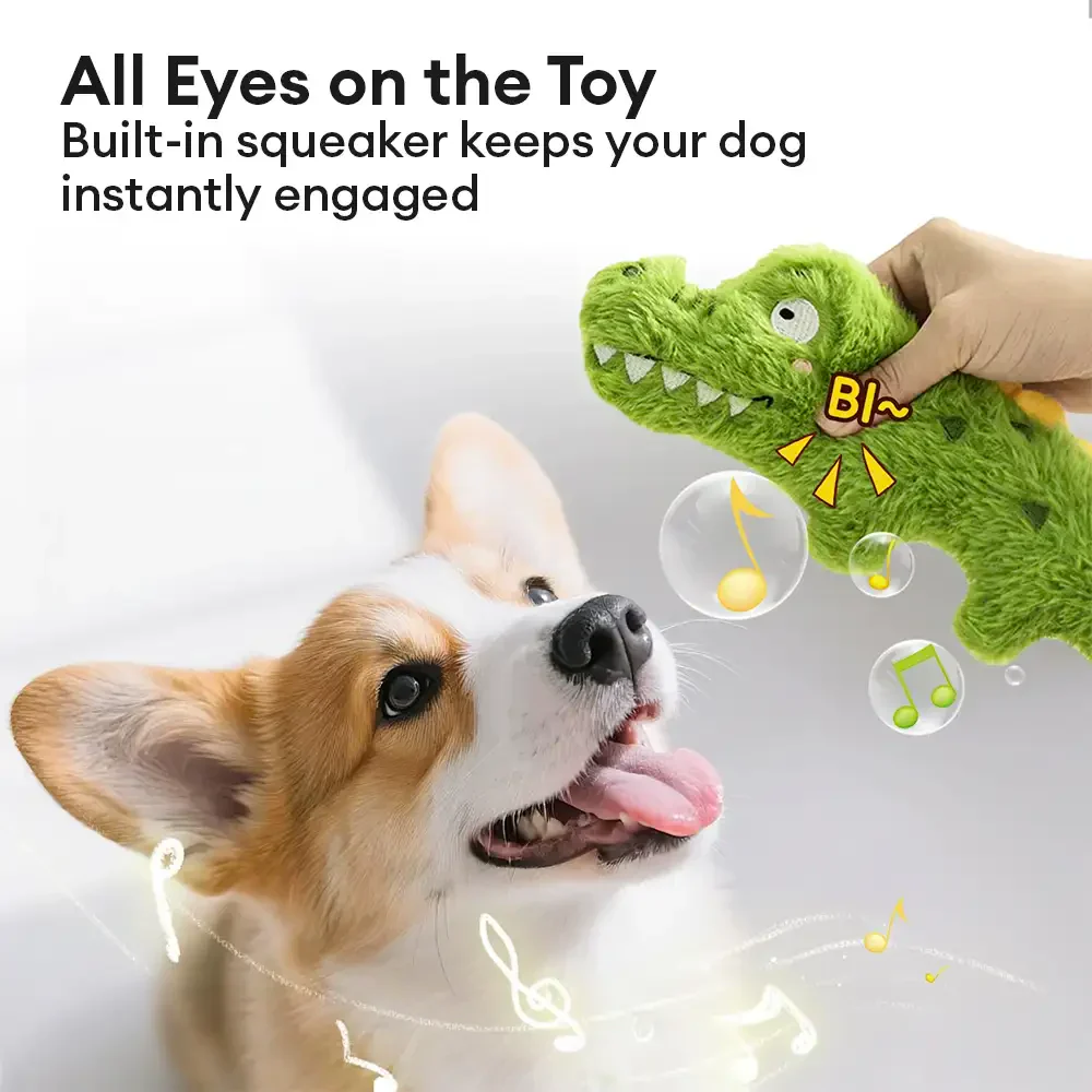 Animal Series Plush Squeak Dog Teething Toy - Image 8