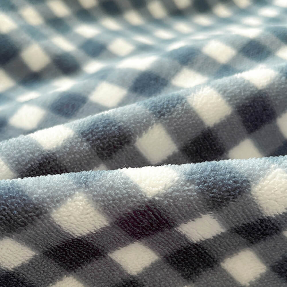 Anti-Static Cosy Plaid Milk Velvet Bed Sheet Set - Image 3