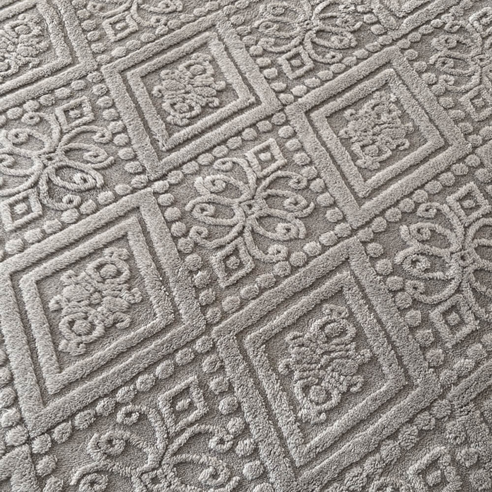 Baroque Style Embossed Warm Milk Velvet Fitted Sheet Mattress Cover - Image 5