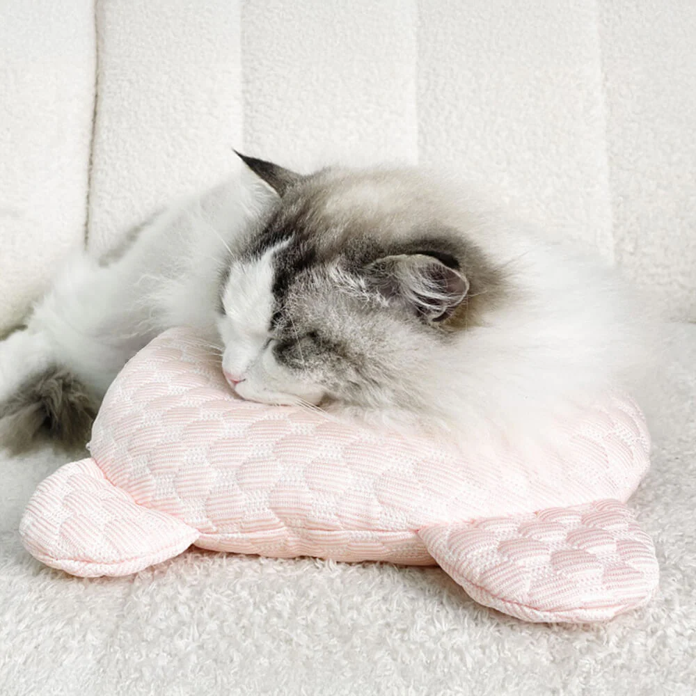 Bear Ear Shaped Cooling - Fibre Neck Support Washable Pet Pillow - Image 2