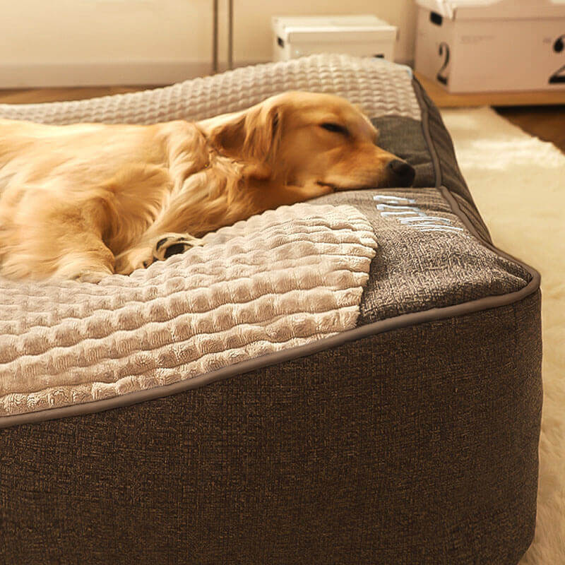 Bed Cover - Large Thick Scratch-resistant Spine Protection Dog Cushion Bed - Image 5
