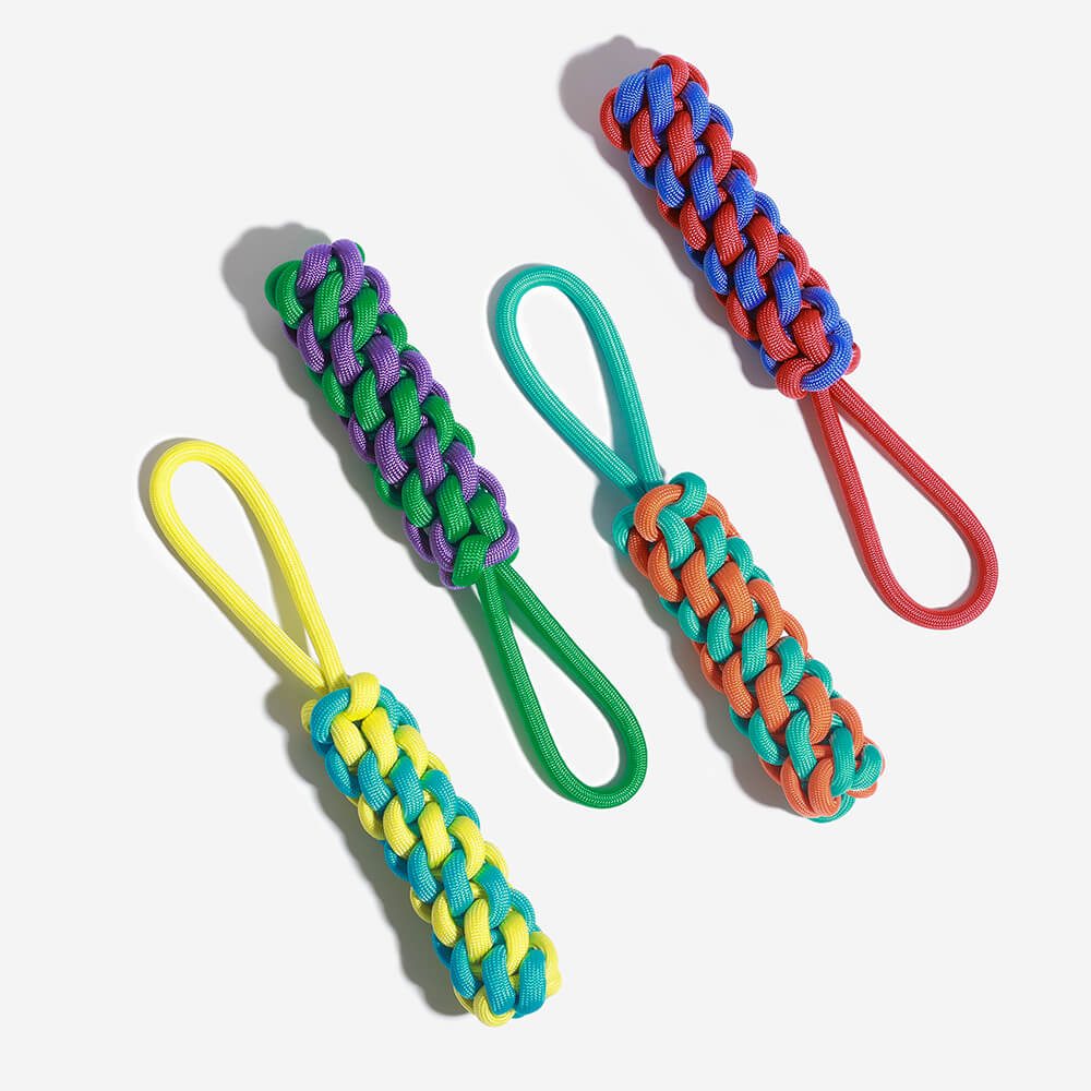 Braided Rope Stick Tug Dog Toy - Colour Clash - Image 6