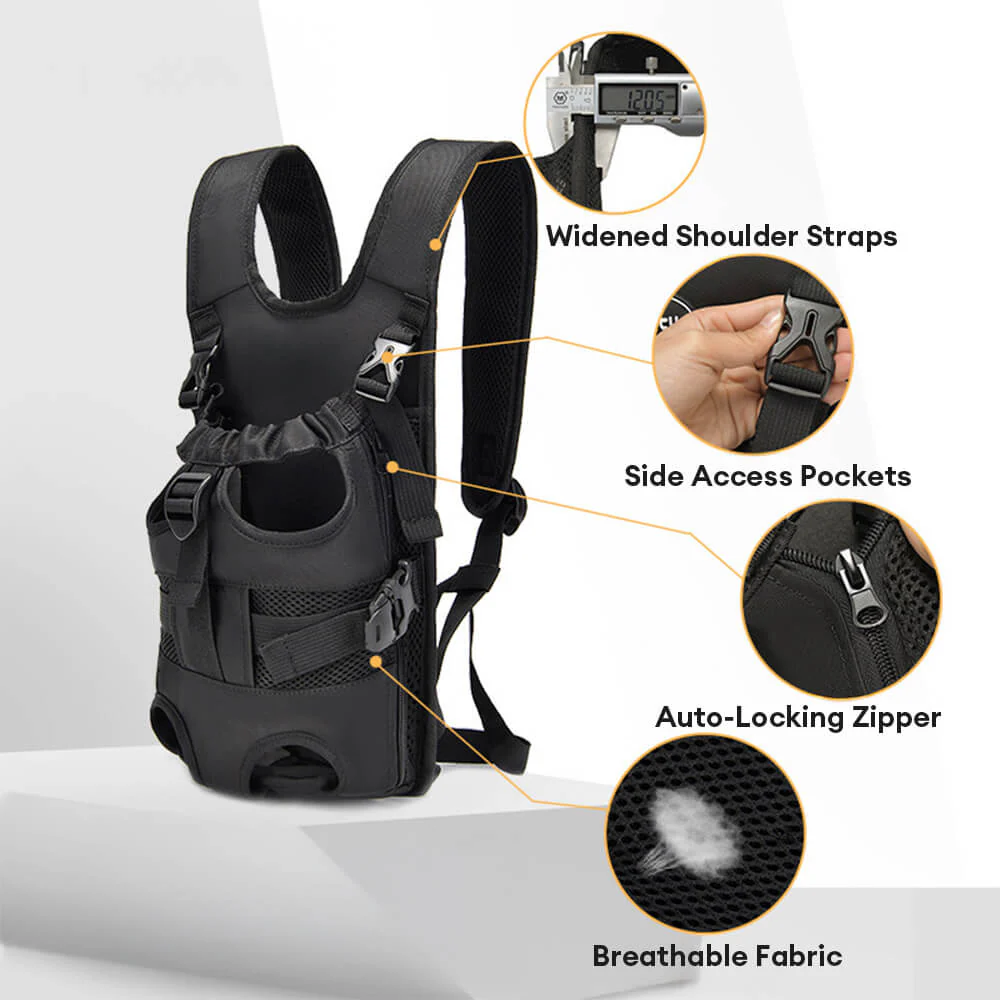 Breathable and Adjustable Portable Front-Hugging Backpack Dog Travel Bag - Image 4
