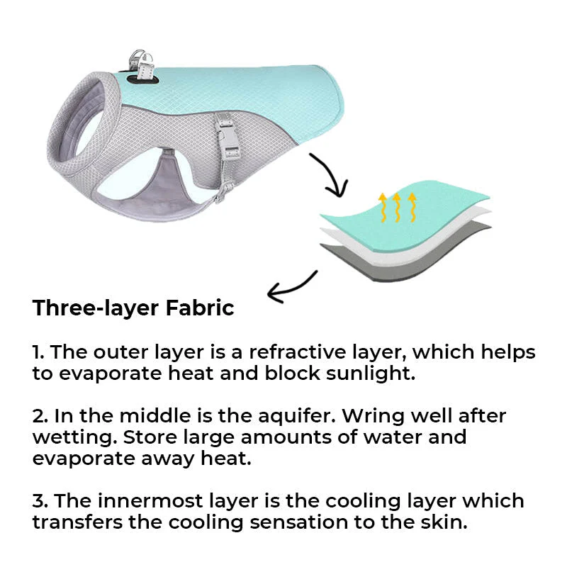 Breathable Vest For Sunstroke Prevention Water-soluble Dog Cooling Vest - Image 5