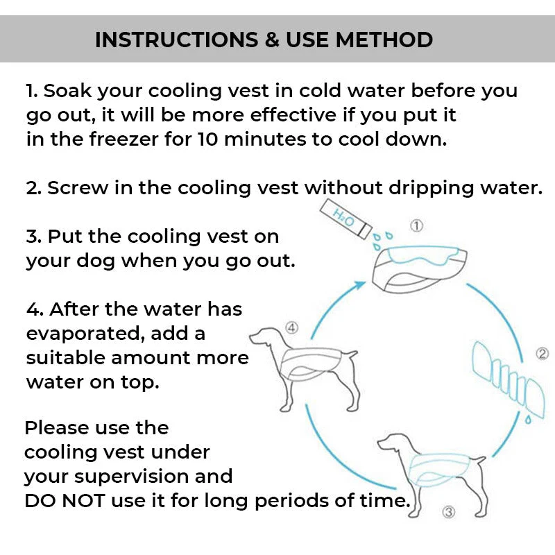 Breathable Vest For Sunstroke Prevention Water-soluble Dog Cooling Vest - Image 6