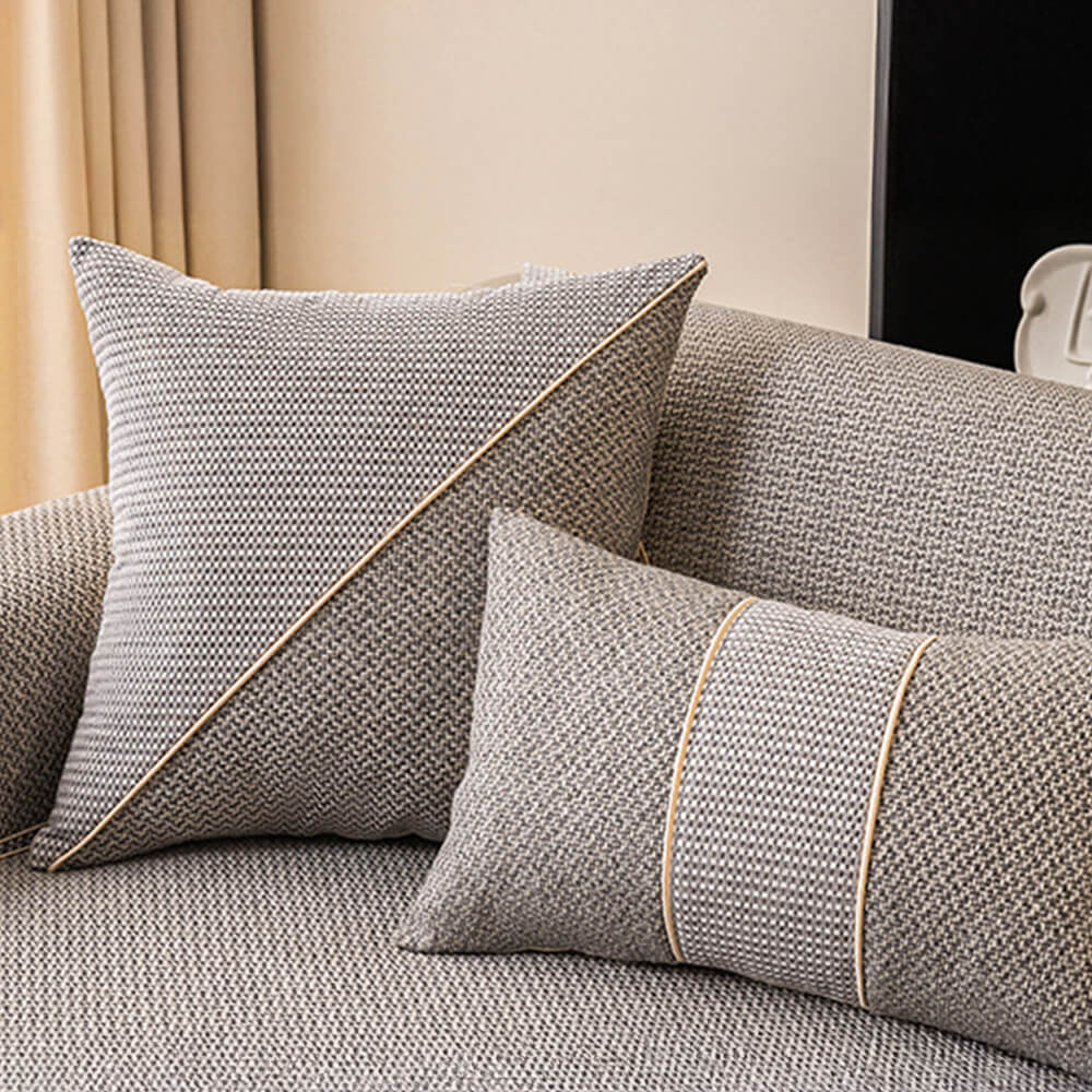 Breathable Woven Cotton Linen Non-Slip Couch Cover - Image 10