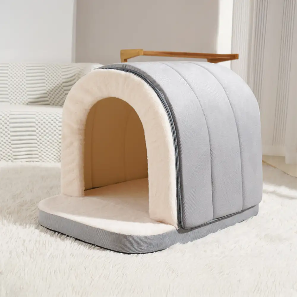 Cave-Style Warm Deep Sleeping Snug Cat Cave Dog House - Image 11