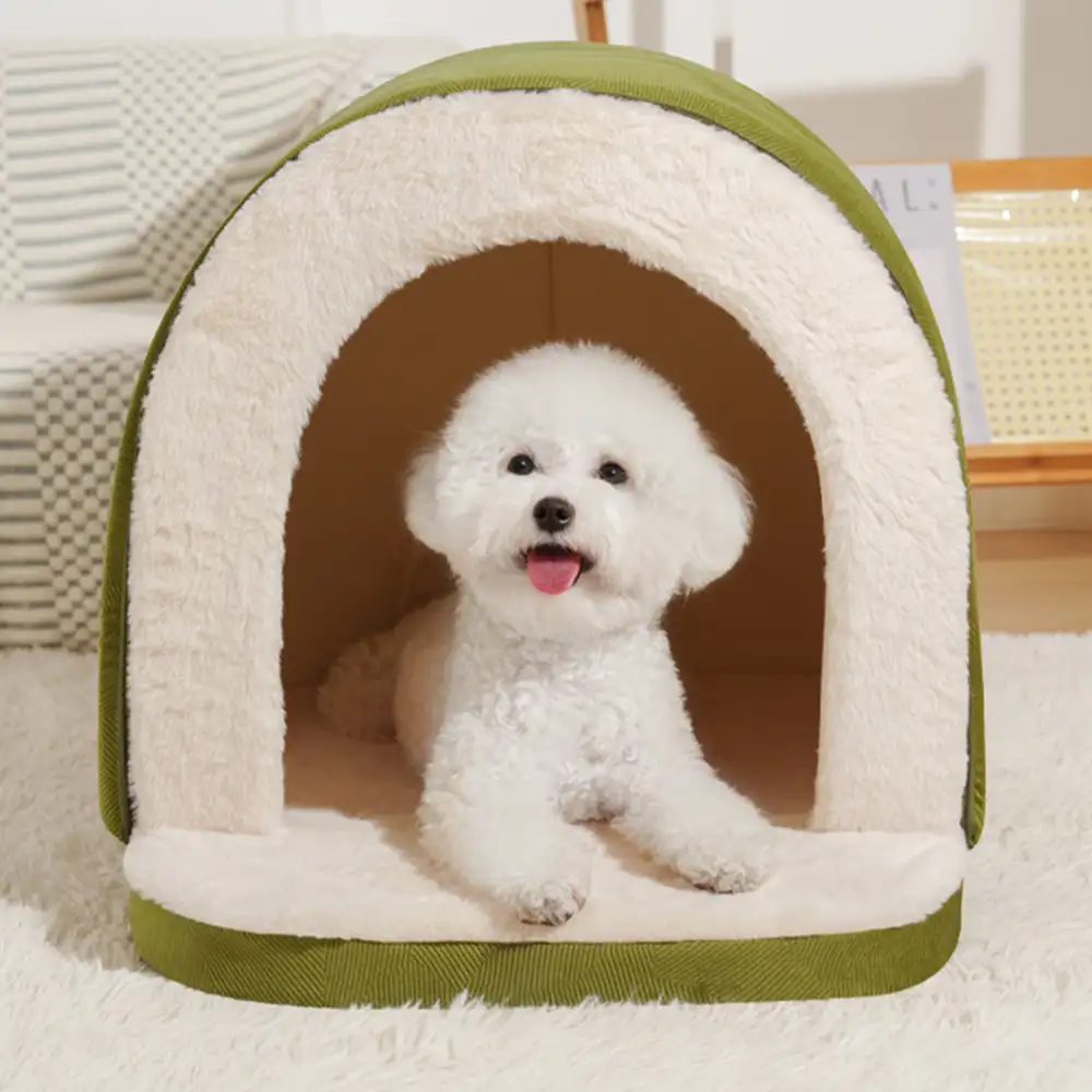 Cave-Style Warm Deep Sleeping Snug Cat Cave Dog House - Image 9