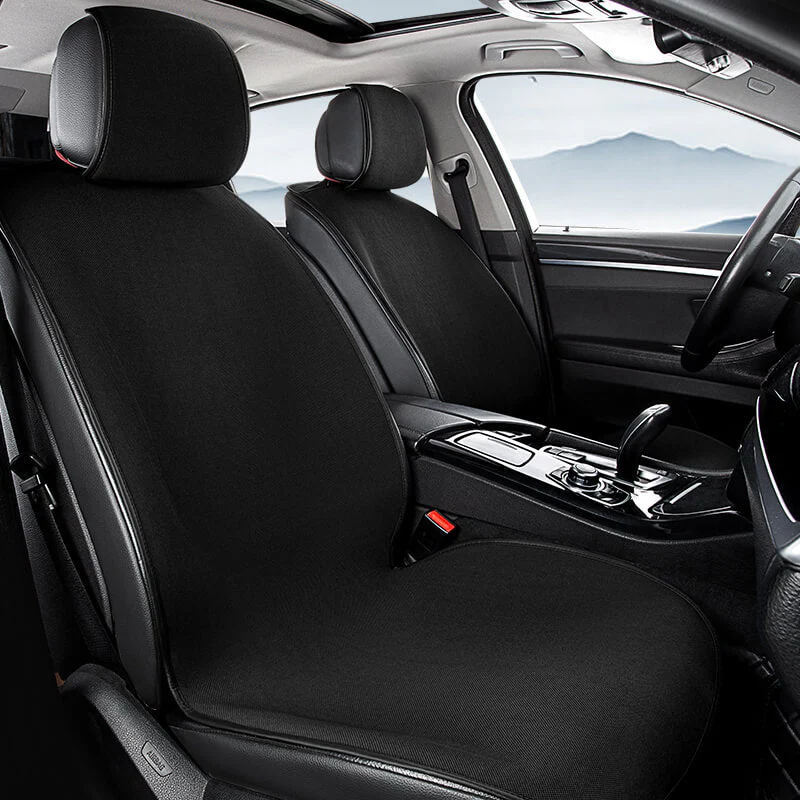 Chenille Anti-scratch Breathable Seat Protective Front Car Seat Cover Full Set - Image 3