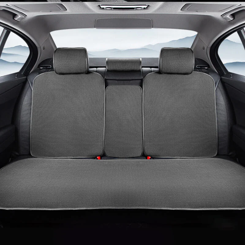 Chenille Anti-scratch Breathable Seat Protective Front Car Seat Cover Full Set - Image 4