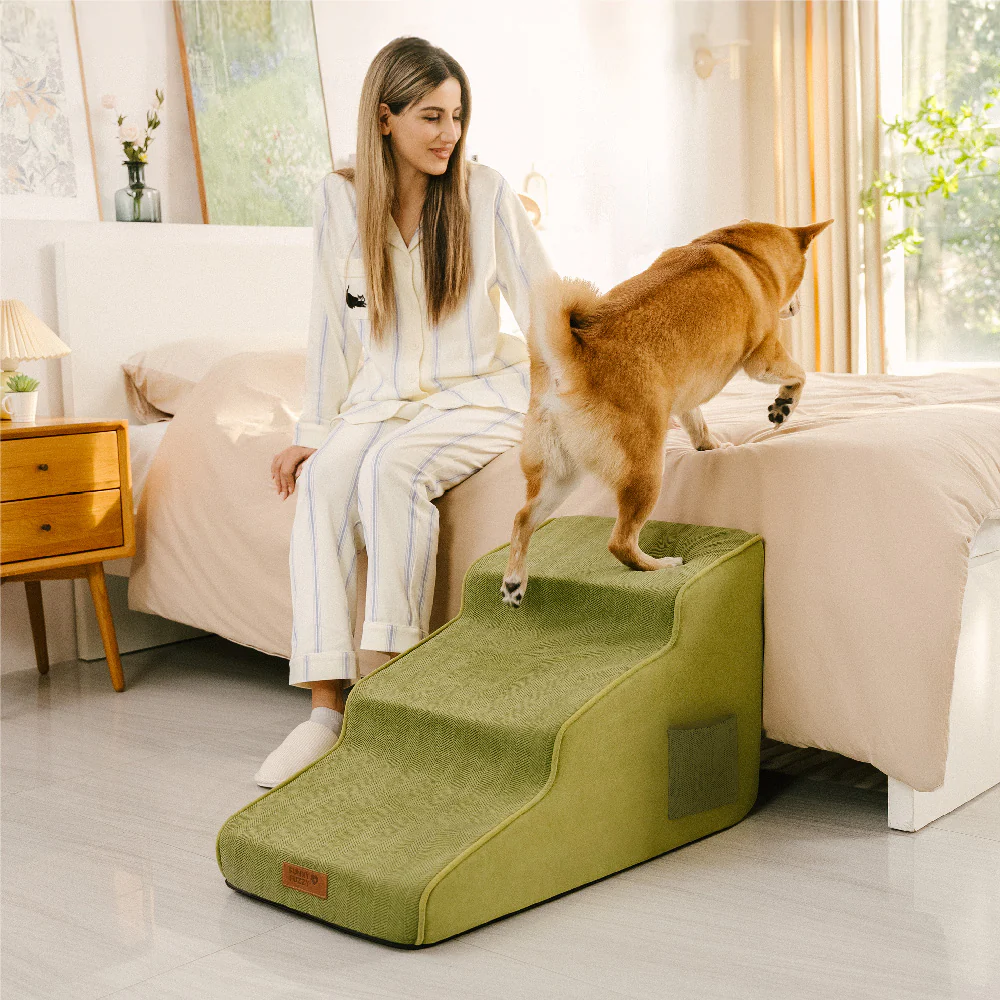 Chenille Extra Wide Non-Slip Removable Sponge Pet Stairs - SafeRamp - Image 9