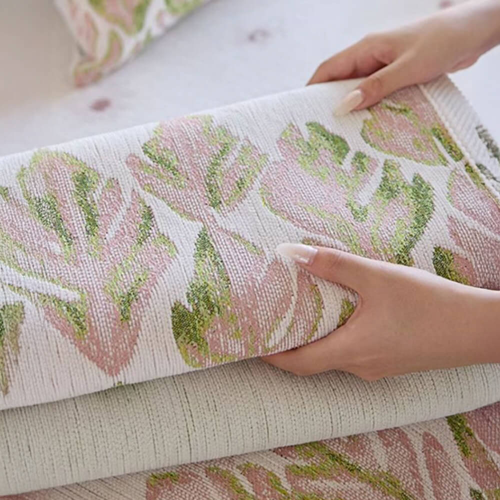 Chenille Romantic Botanical Design Comfortable Couch Cover - Image 5
