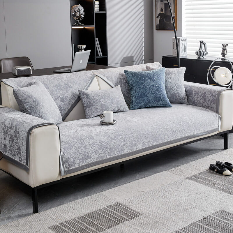 Chenille Wear-Resistant Anti-Scratch Sofa Anti-Slip Protection Couch Cover - Image 15