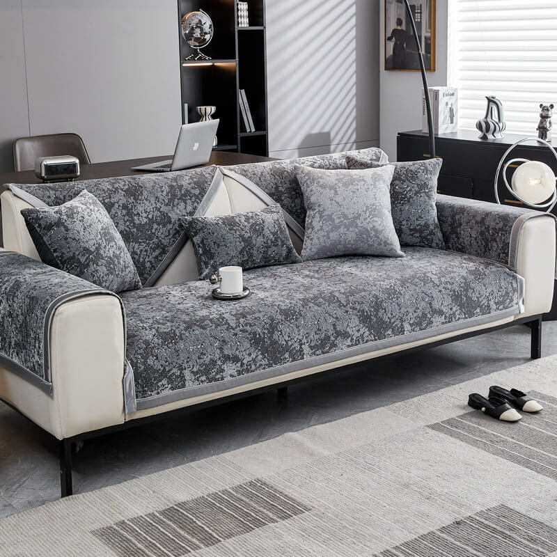 Chenille Wear-Resistant Anti-Scratch Sofa Anti-Slip Protection Couch Cover - Image 18