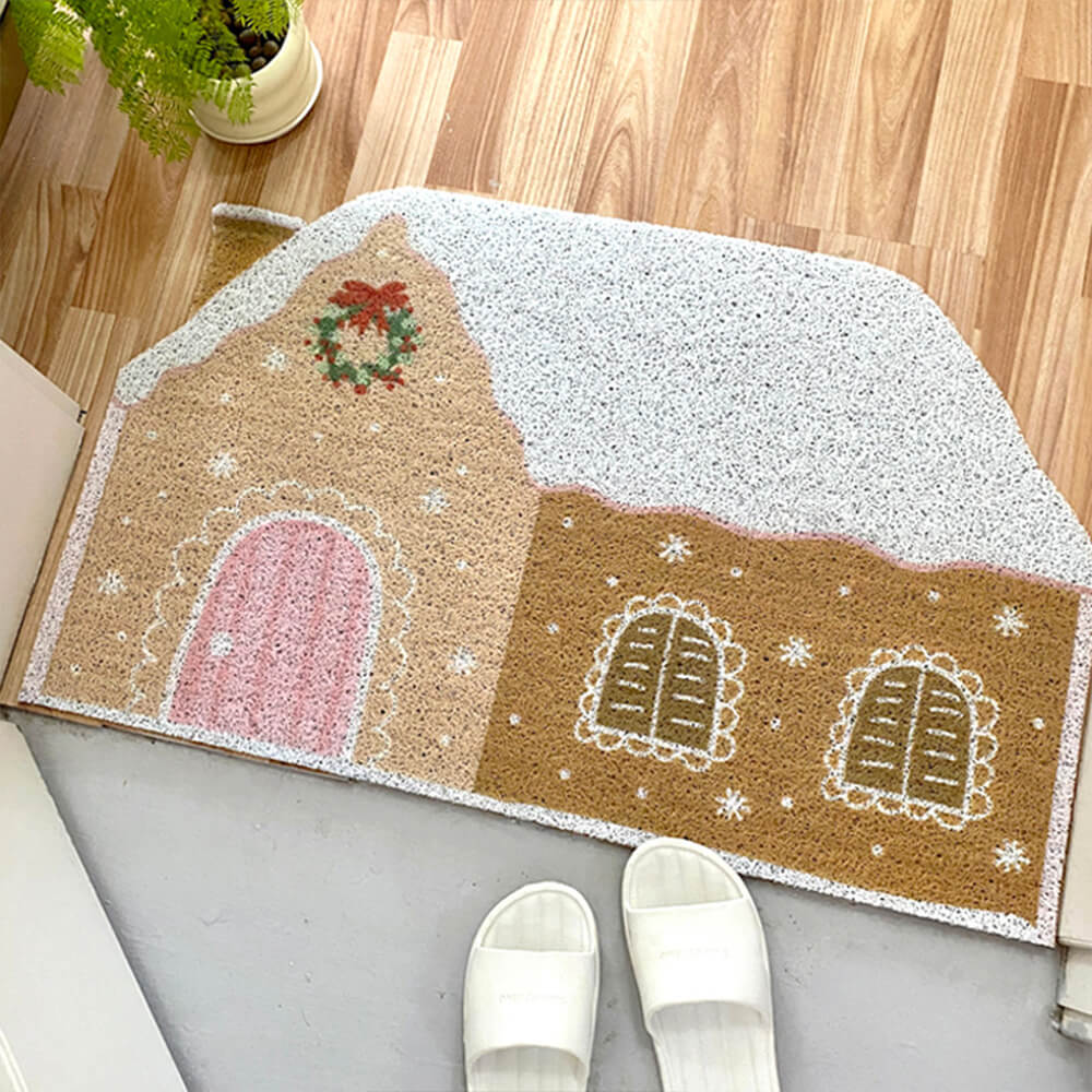 Christmas Gingerbread House Durable Multi-Functional Non-Slip Decorative Home Rug - Image 4