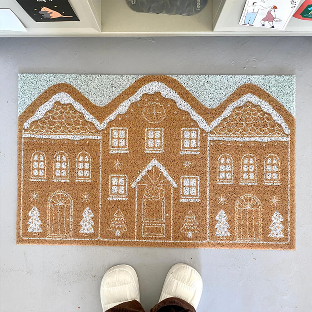 Christmas Gingerbread House Durable Multi-Functional Non-Slip Decorative Home Rug - Image 5