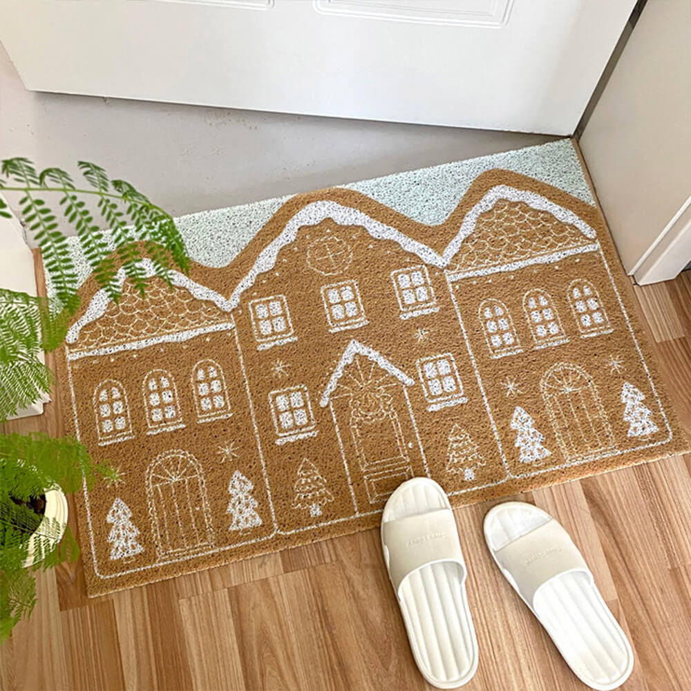 Christmas Gingerbread House Durable Multi-Functional Non-Slip Decorative Home Rug - Image 6