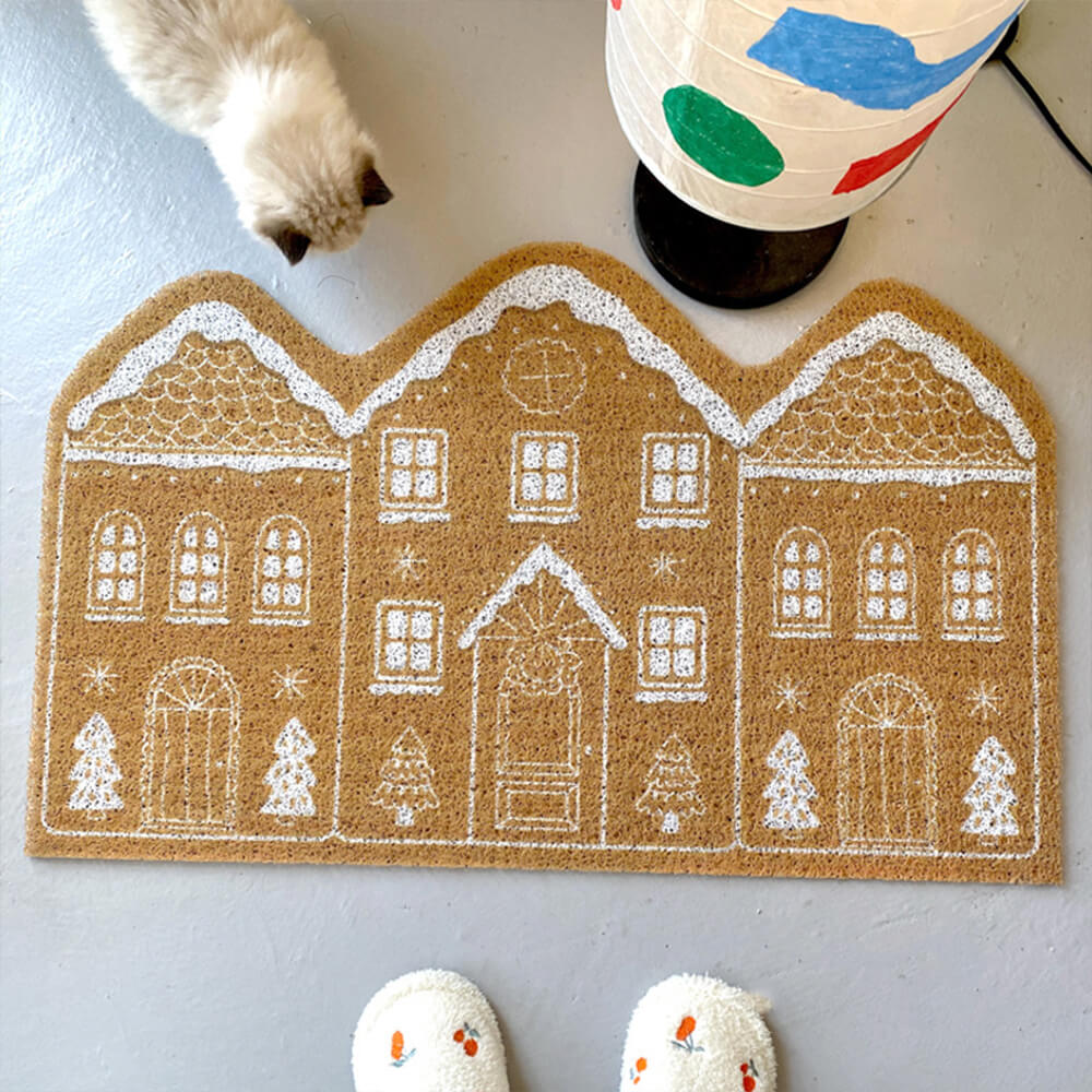 Christmas Gingerbread House Durable Multi-Functional Non-Slip Decorative Home Rug - Image 7