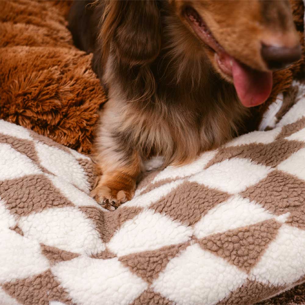 Classic Argyle Washable Bolster Donut Dog Bed - Cosy Haven - Image 8