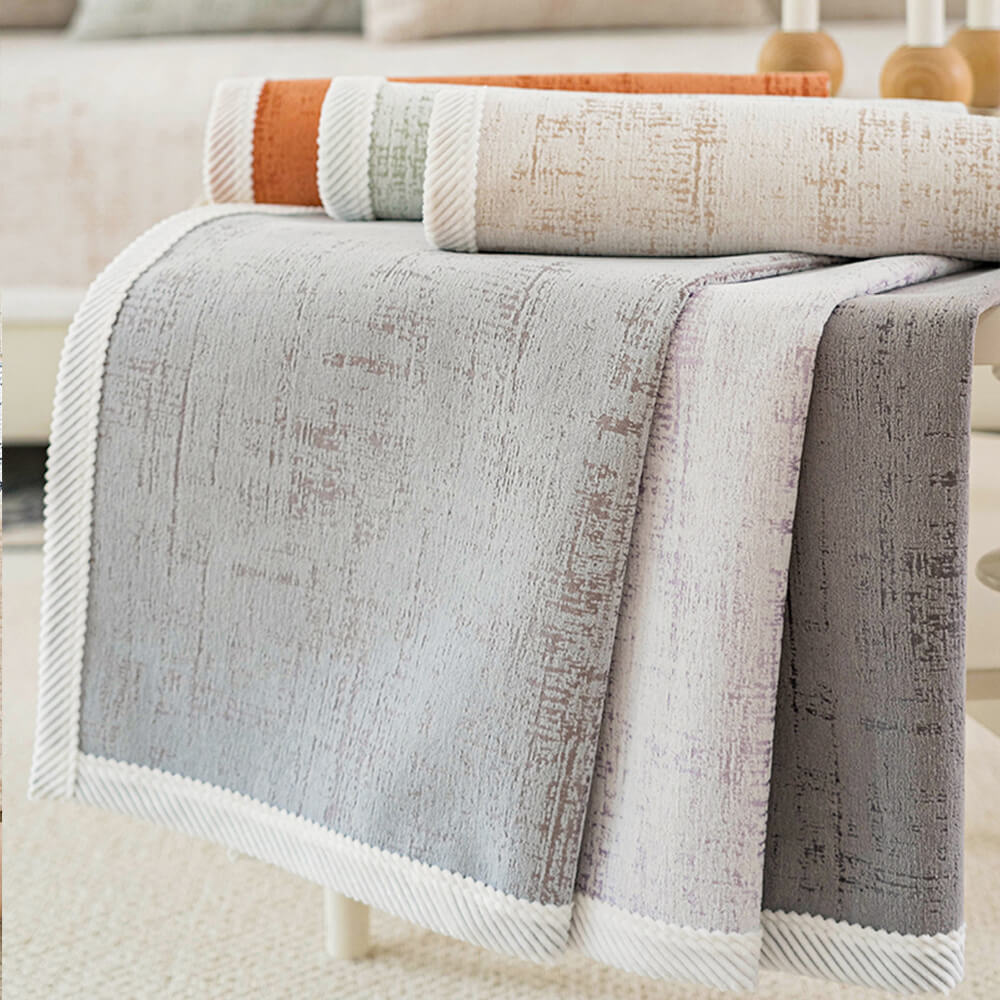 Classic Fashion Textured Thick Chenille Couch Cover - Image 2