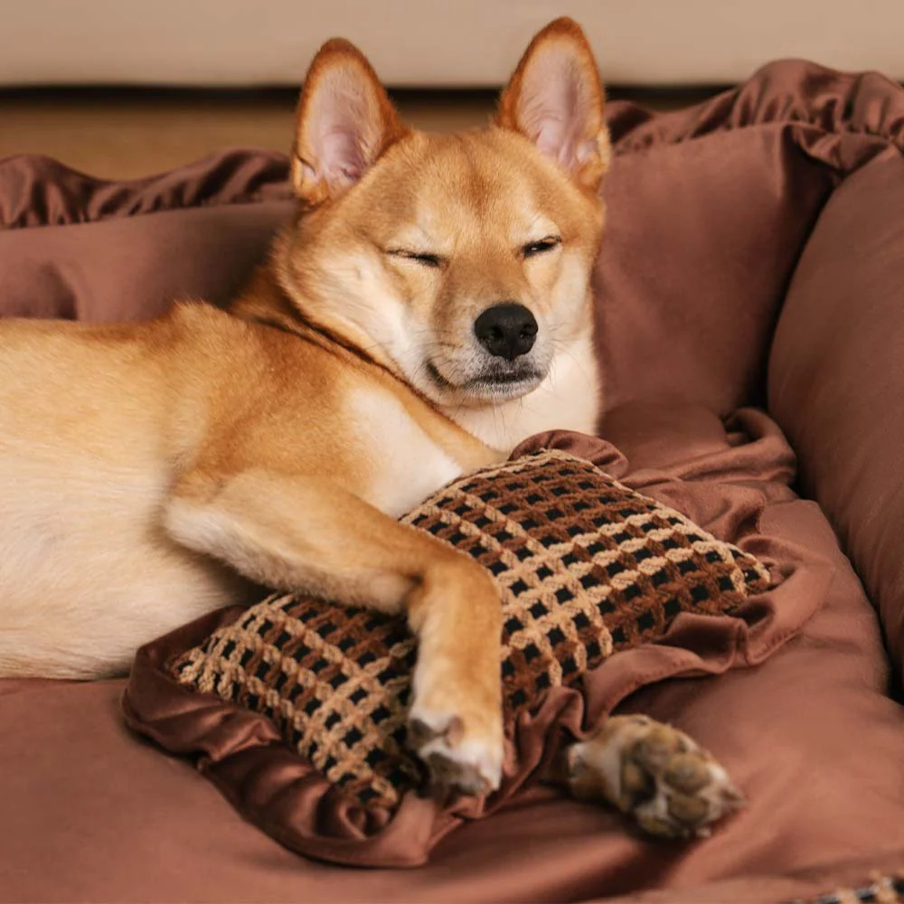 Classic Luxury Floral Washable Cosy Bolster Dog Pillow Bed- Bliss Napper - Image 10