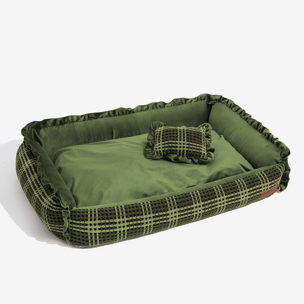 Classic Luxury Floral Washable Cosy Bolster Dog Pillow Bed- Bliss Napper - Image 12