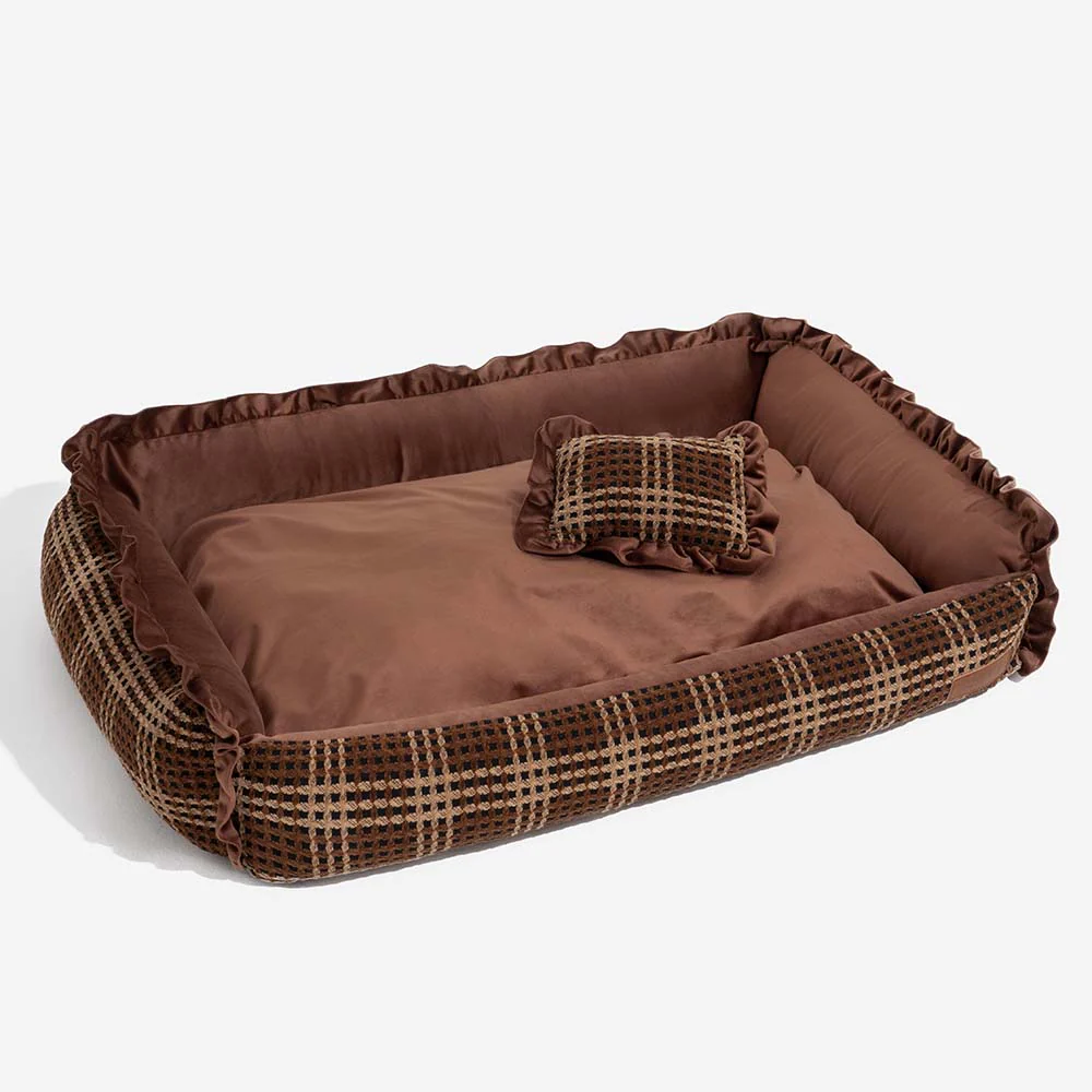 Classic Luxury Floral Washable Cosy Bolster Dog Pillow Bed- Bliss Napper - Image 14