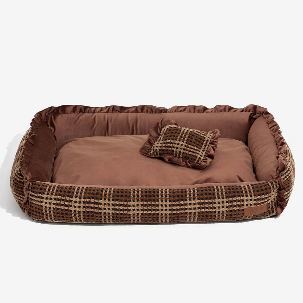 Classic Luxury Floral Washable Cosy Bolster Dog Pillow Bed- Bliss Napper - Image 15