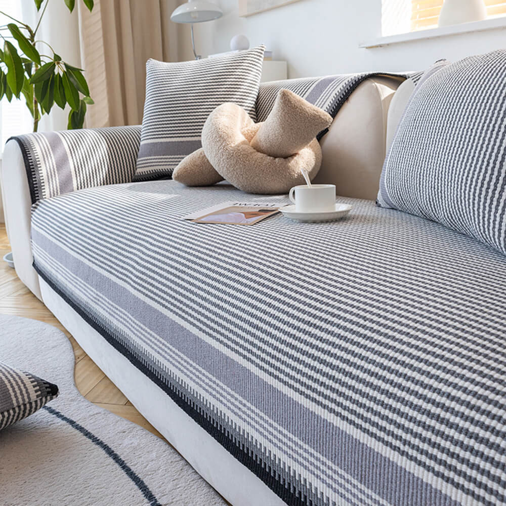 Classic Natural Cotton Linen Breathable Couch Cover - Image 10
