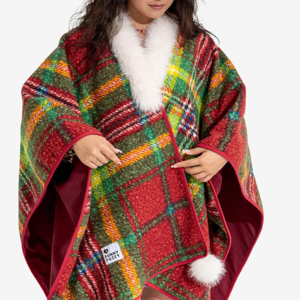 Classic Plaid Warmth Human & Dog Poncho - Festive Companions - Image 20