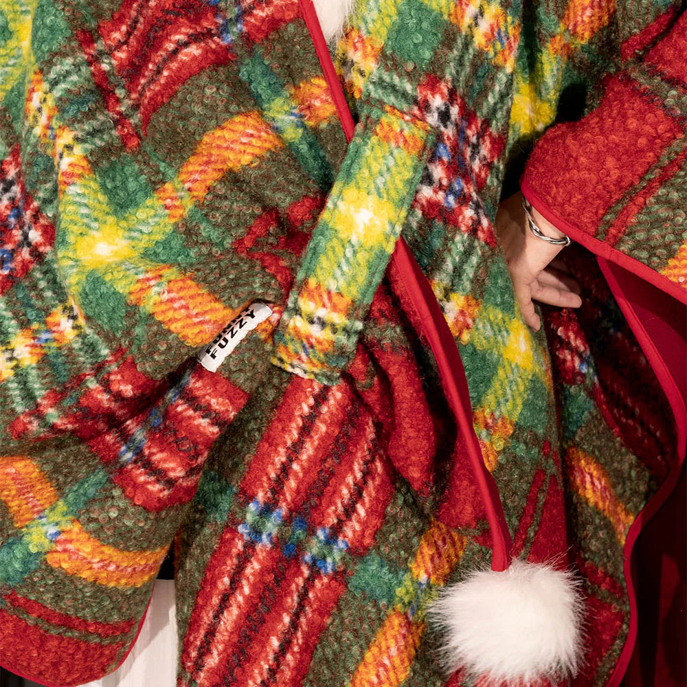 Classic Plaid Warmth Human & Dog Poncho - Festive Companions - Image 21