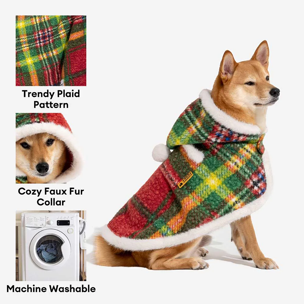 Classic Plaid Warmth Human & Dog Poncho - Festive Companions - Image 32