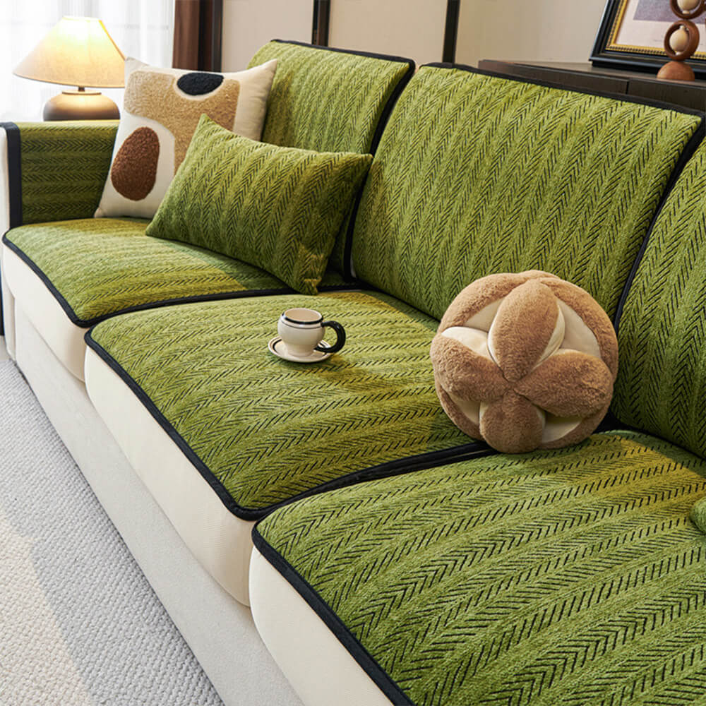 Classic Retro Stretch Chenille Couch Cover – Full Protection with Elegant Design - Image 2