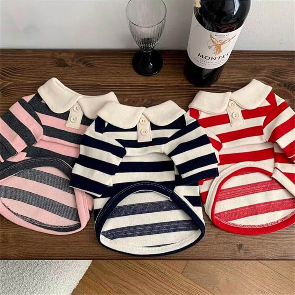 Classic Striped Polo Dog Shirts - Image 10