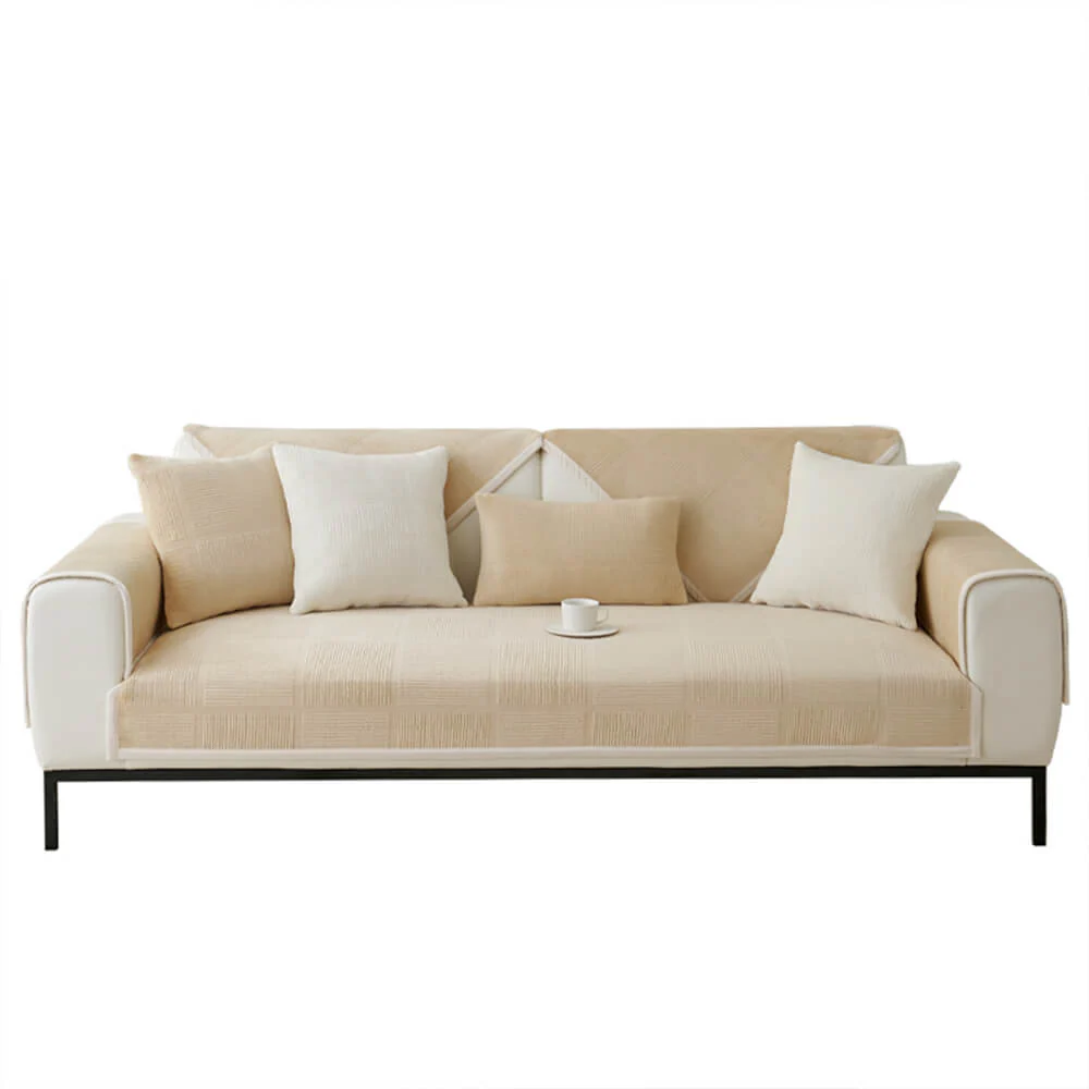 Classic Striped Square Plush Couch Cover - Image 3