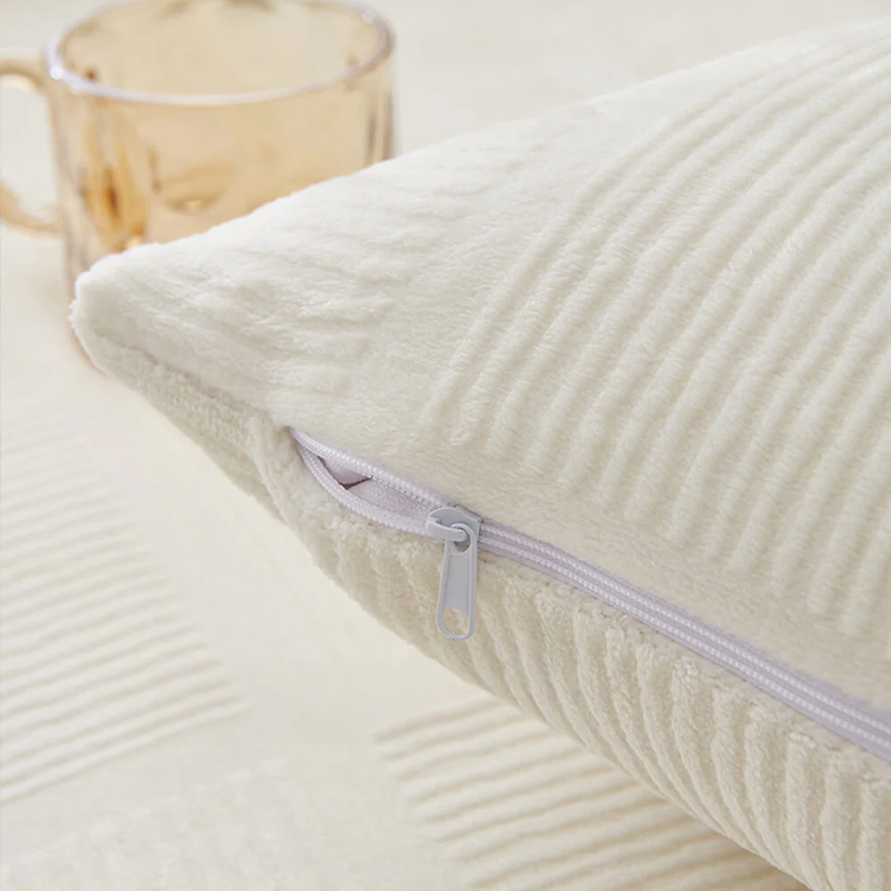 Classic Striped Square Plush Couch Cover - Image 9