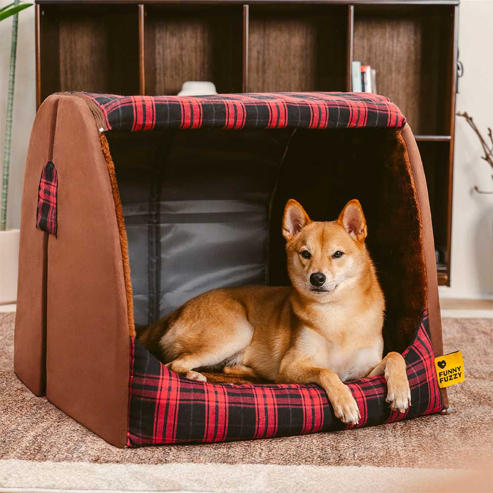 Classical Plaid House Orthopaedic Dog Bed - Warm Retreat - Image 8