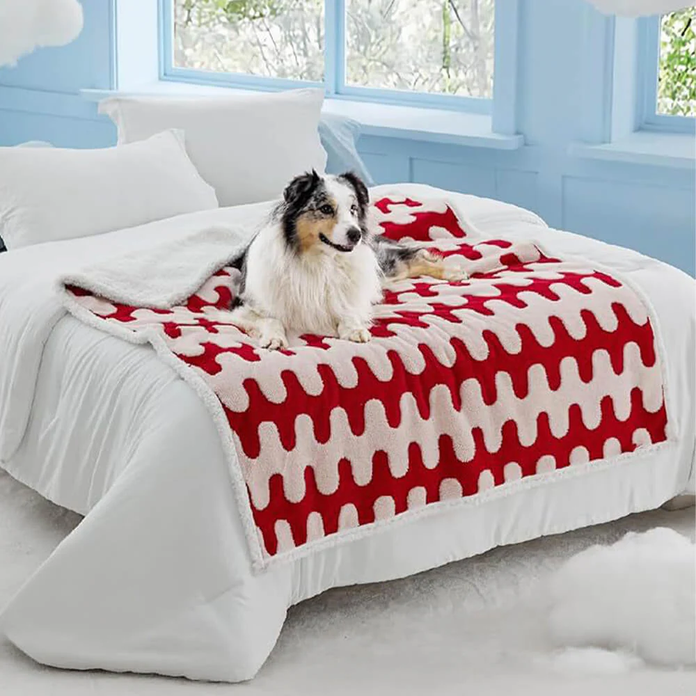 Cloud Flocked Waterproof Multi-Functional Sherpa Dog Blanket - Image 5